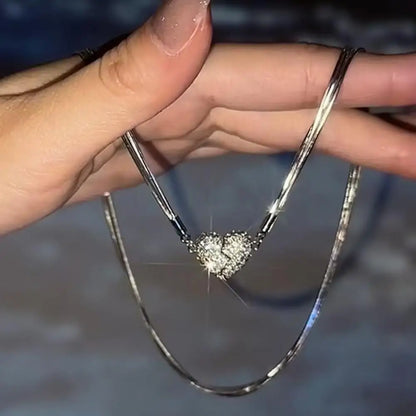 Lovely Magnet Heart Pendant Necklace