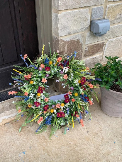 Rustic Floral Texas Wreath