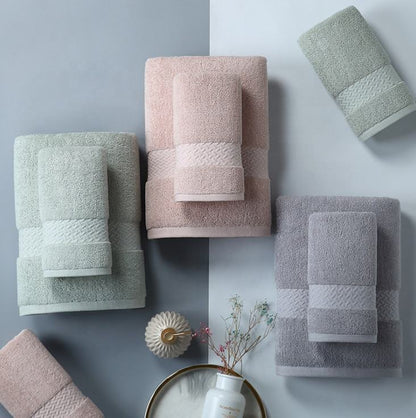 Soft Gray Large Cotton Bath Towel
