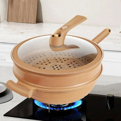 Premium Non-Stick Wok with Steamer Insert - Cofik