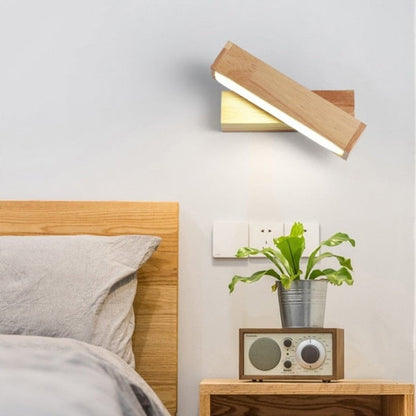 Contemporary Wooden Swing Arm Wall Light - Cofik