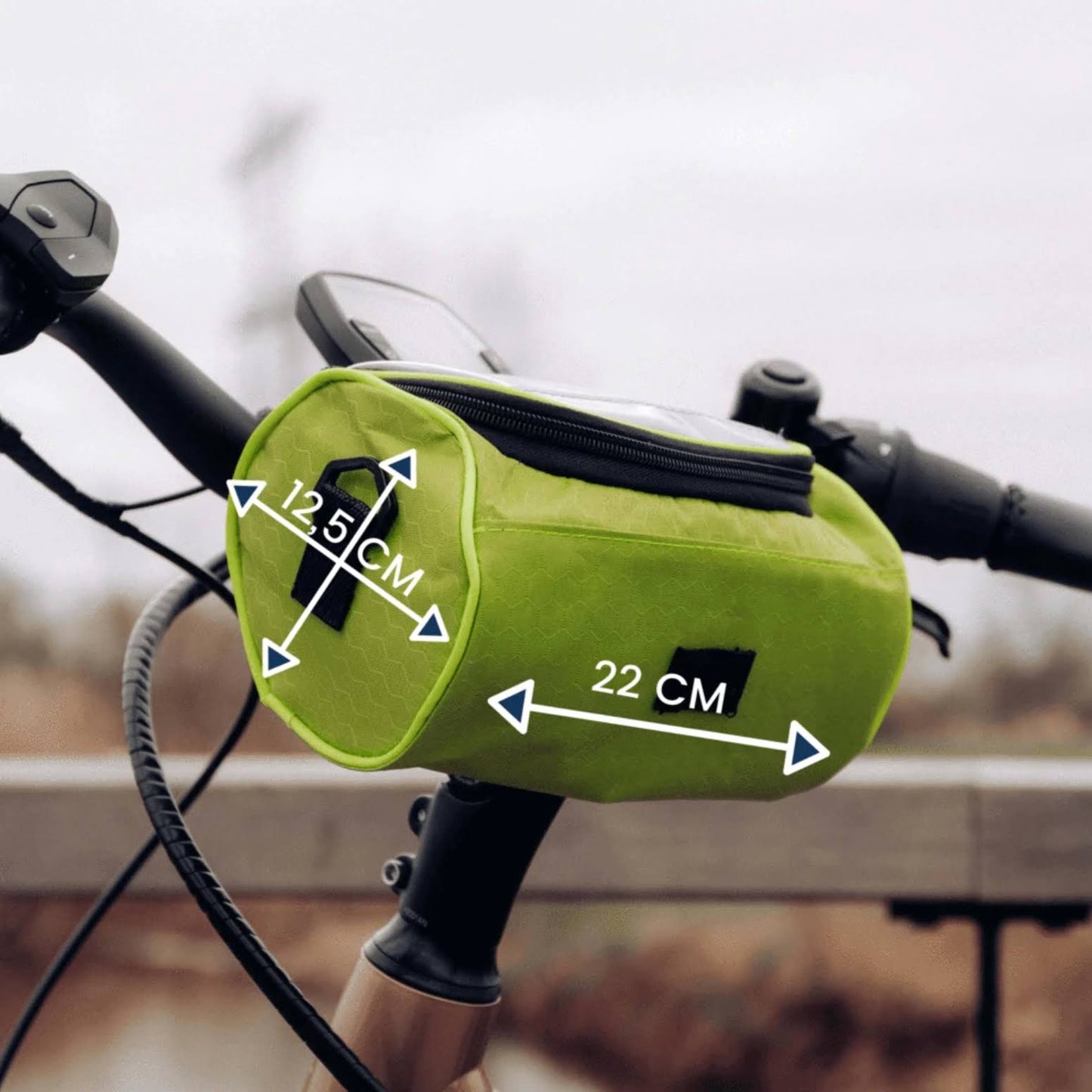 Waterproof Bike Phone Bag with Adjustable Mount