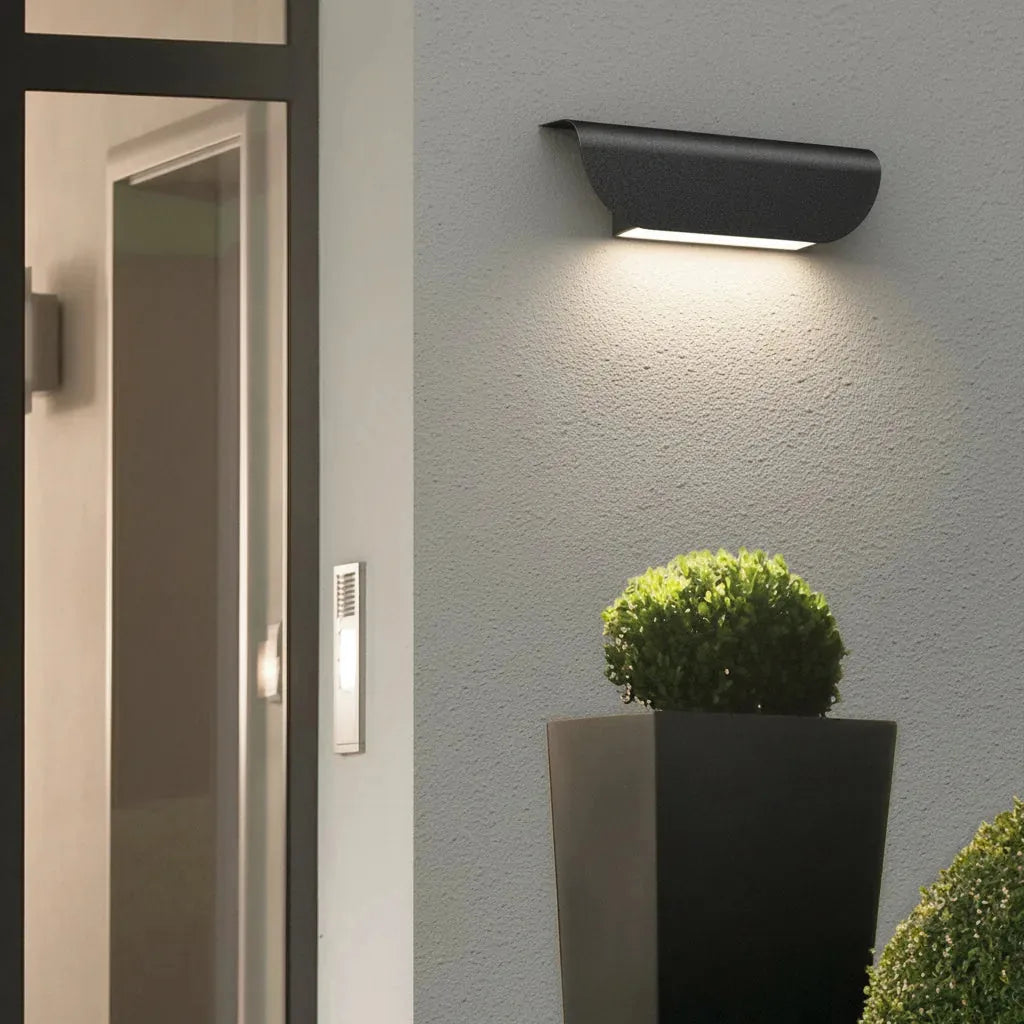 Slim LED Wall Light Modern Silver Rectangular (12W)