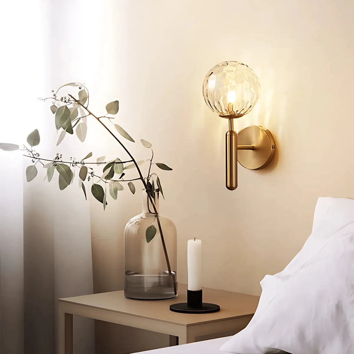 Luxury Brass Contemporary Wall Sconce Light