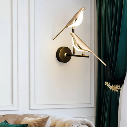 Modern Metal Bird LED Wall Light Adjustable Arm