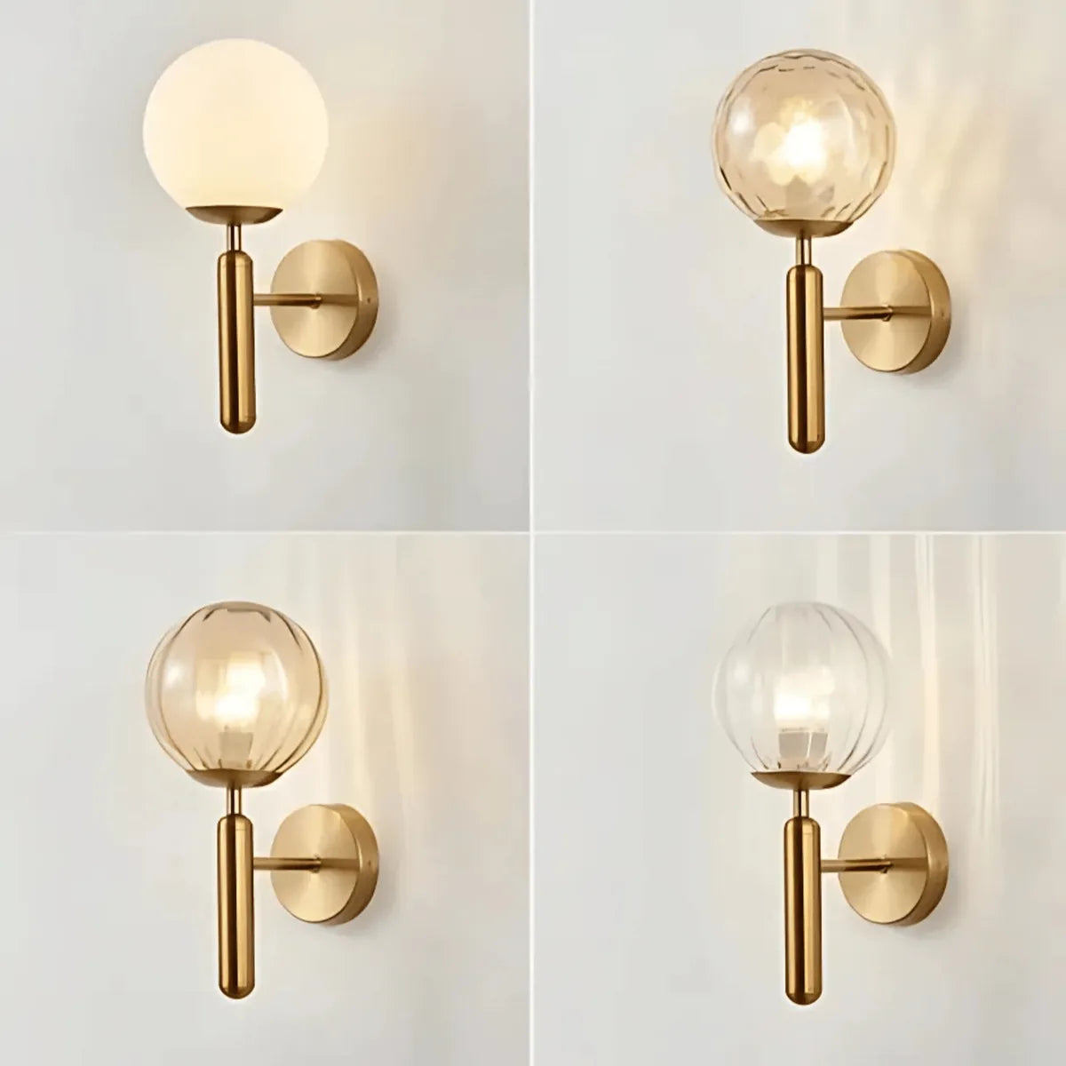 Luxury Brass Contemporary Wall Sconce Light