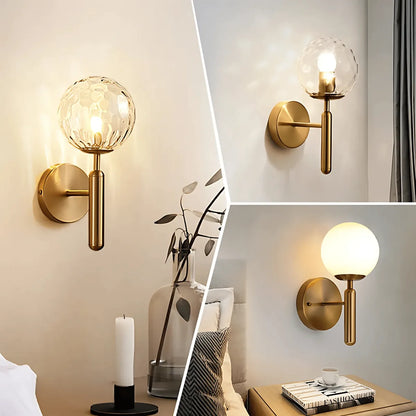 Luxury Brass Contemporary Wall Sconce Light