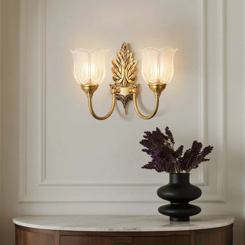 Classic Glass Wall Light with LED