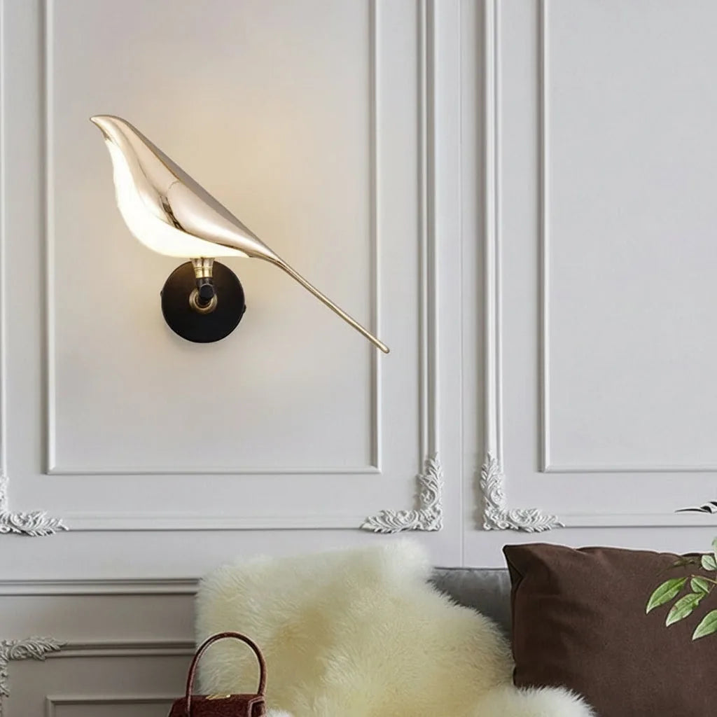 Modern Metal Bird LED Wall Light Adjustable Arm