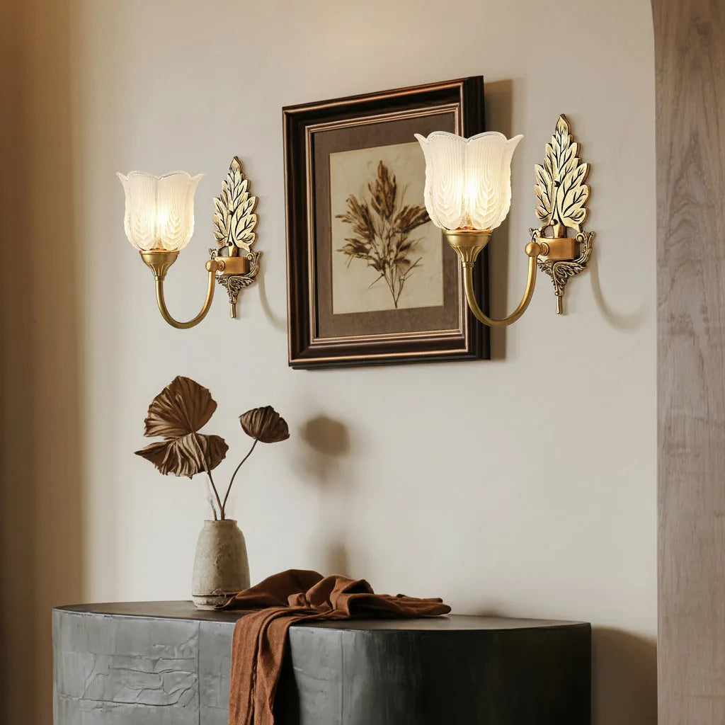 Classic Glass Wall Light with LED