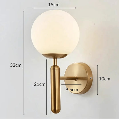 Luxury Brass Contemporary Wall Sconce Light