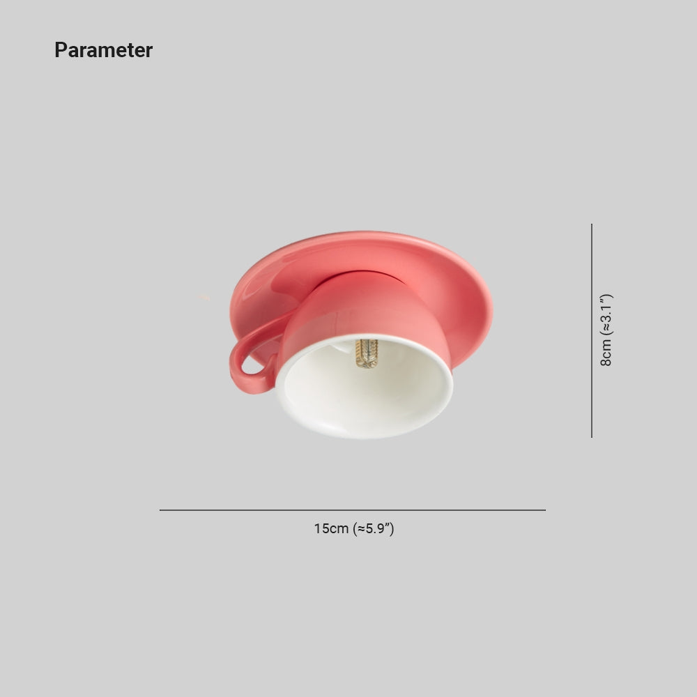 Unique Coffee Cup Shaped LED Ceiling Light Fixture