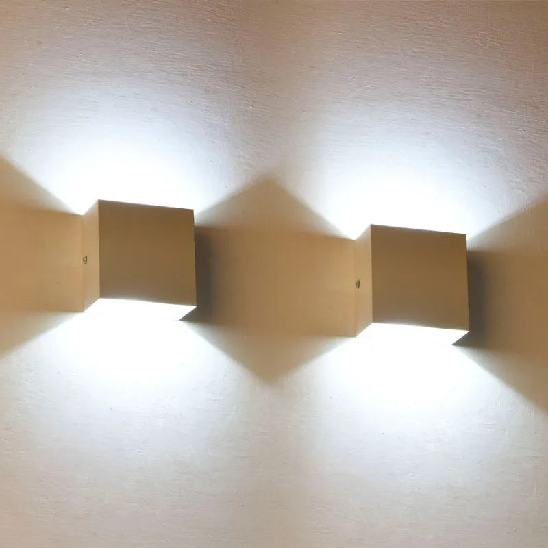 Dark Grey Metal Outside LED Wall Light