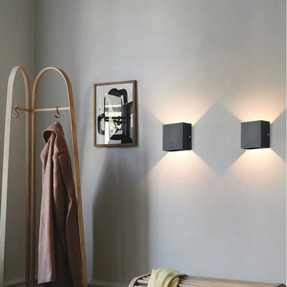Dark Grey Metal Outside LED Wall Light