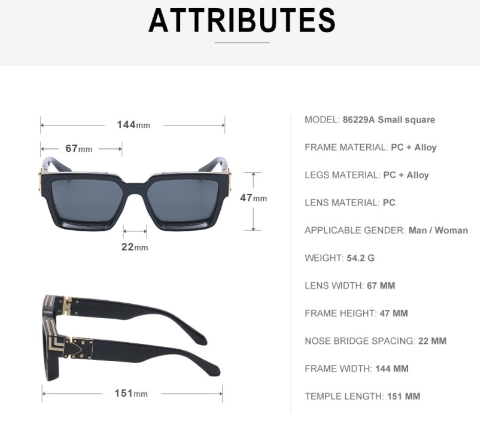 Stylish Black UV Blocking Shades