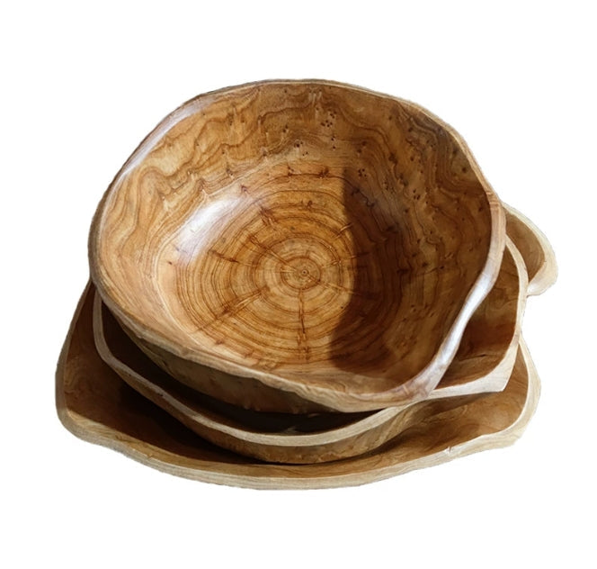Natural Wooden Decorative Bowl 30cm - Cofik