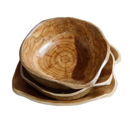 Natural Wooden Decorative Bowl 30cm - Cofik
