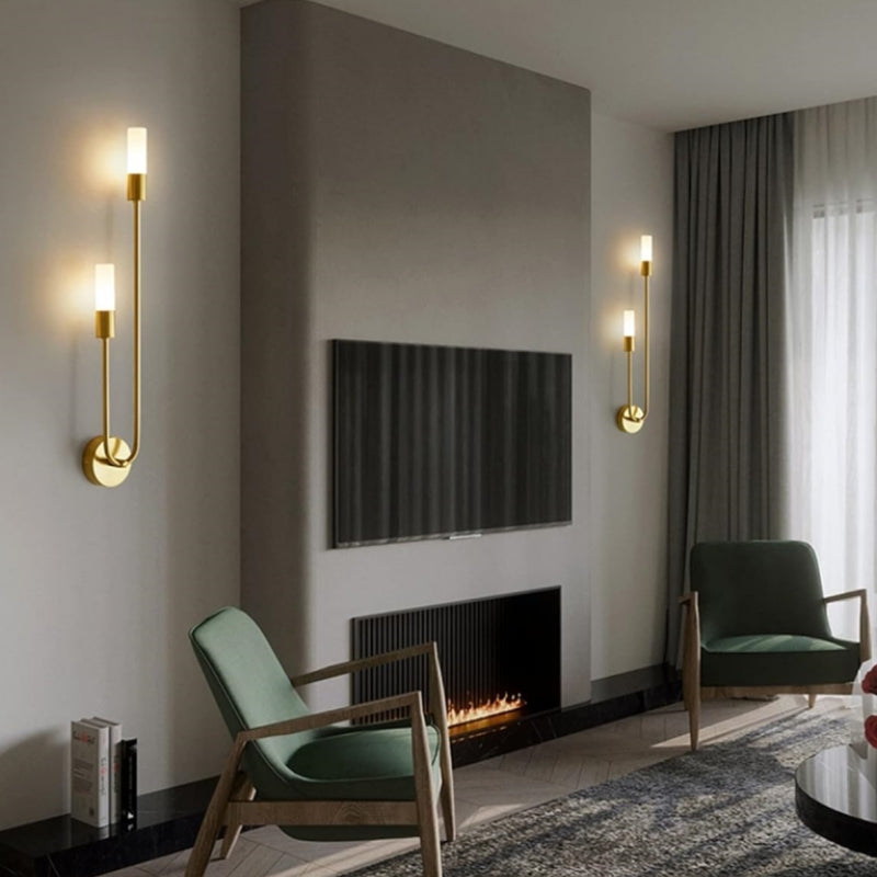 Contemporary Stainless Steel Double Tube Light