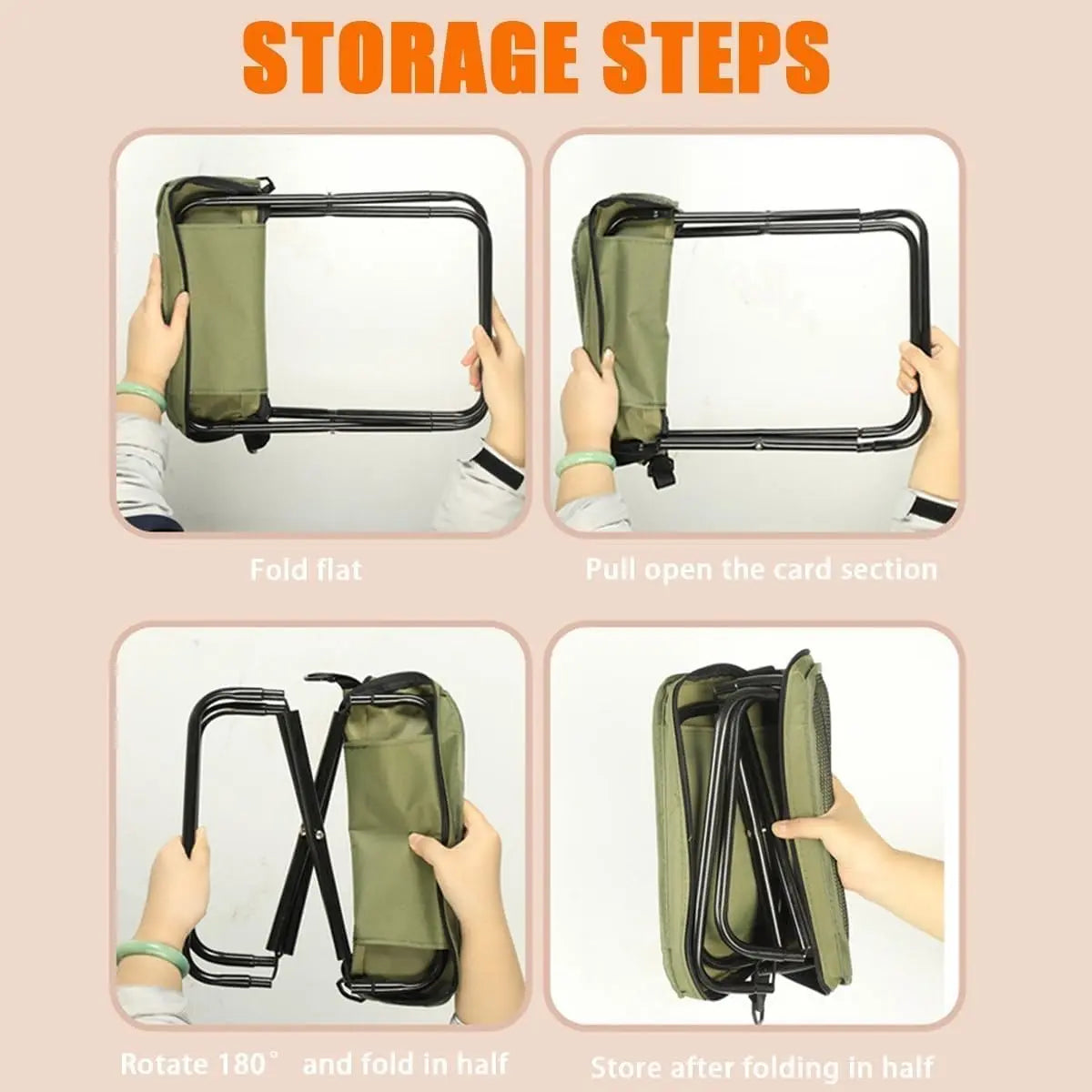 Portable Foldable Storage Ottoman