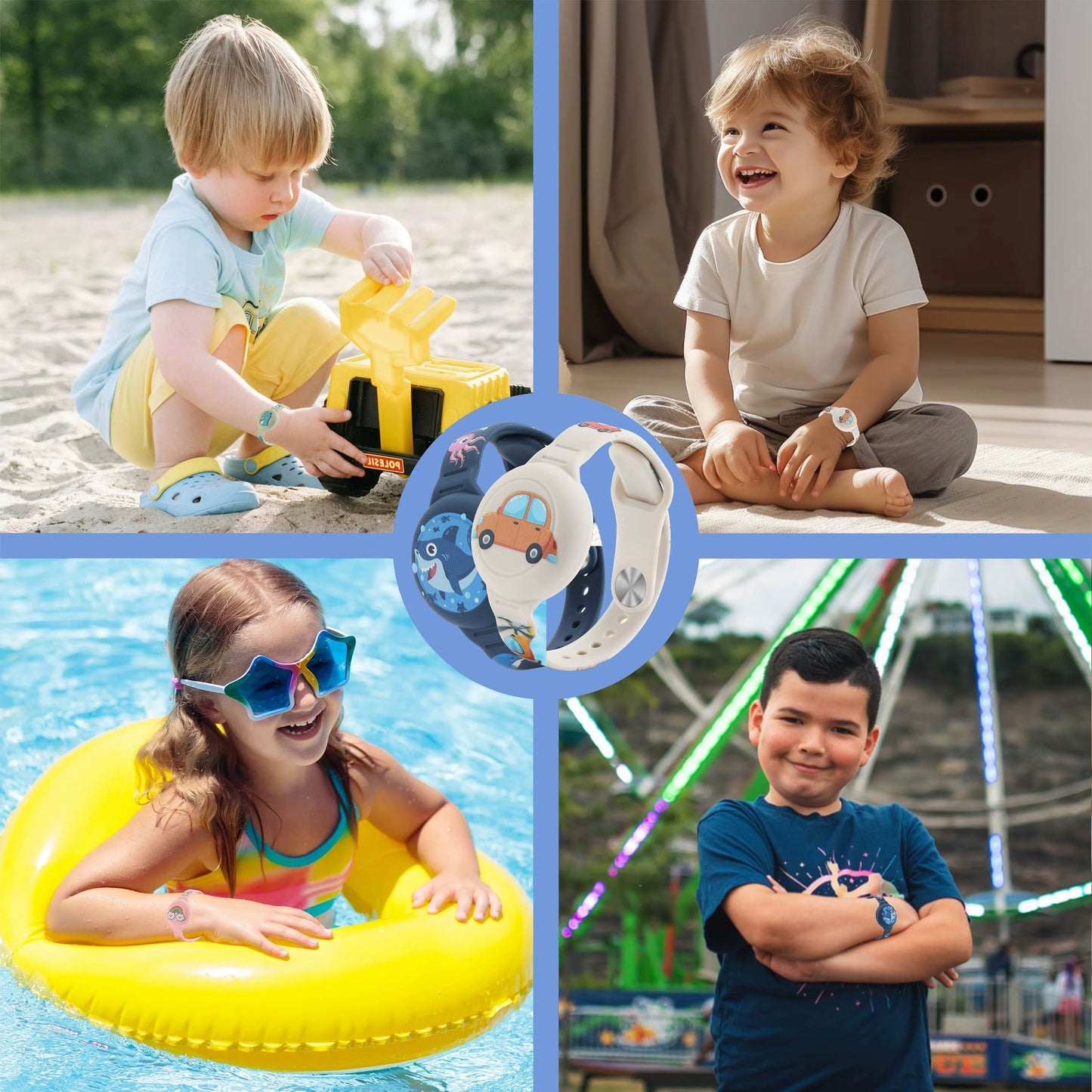 Kids GPS Safety Wristband - Soft Silicone Tracker Holder