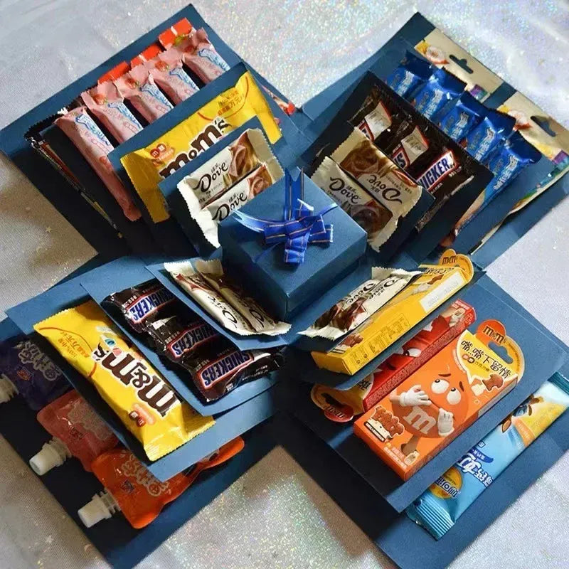 Deluxe Treat Gift Box with Chocolates and Sweets