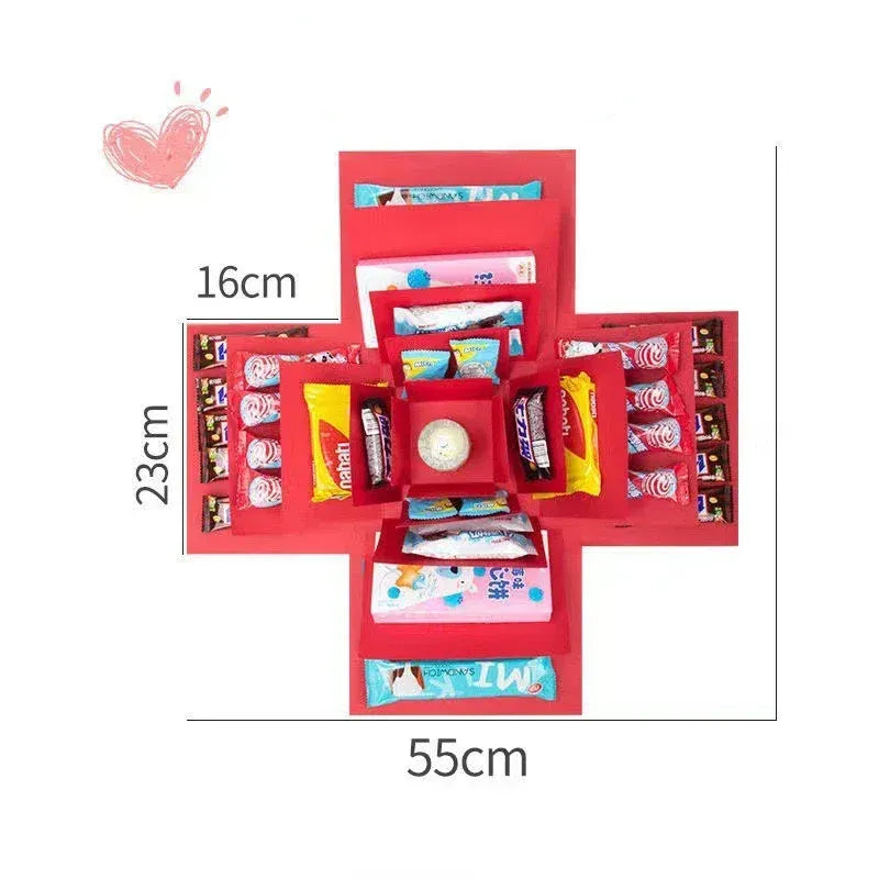 Deluxe Treat Gift Box with Chocolates and Sweets