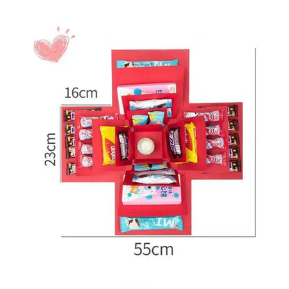 Deluxe Treat Gift Box with Chocolates and Sweets