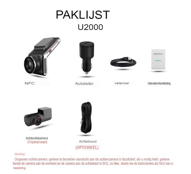 4K Dual Dash Camera Front Rear - Wide Angle Night Vision