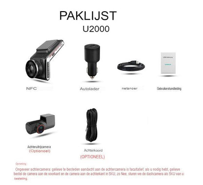 4K Dual Dash Camera Front Rear - Wide Angle Night Vision