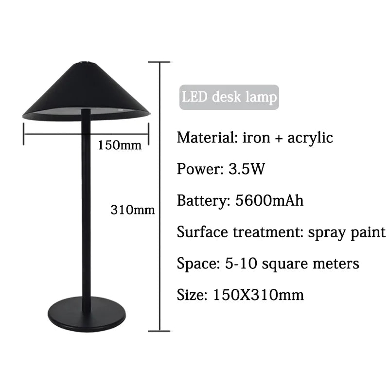 Slim LED Desk Lamp with Adjustable Arm and Modern Style