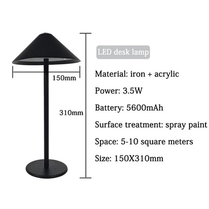 Slim LED Desk Lamp with Adjustable Arm and Modern Style