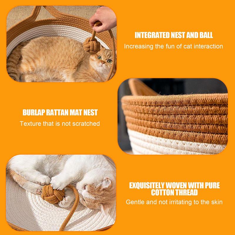 Natural Fiber Cat Nest Bed