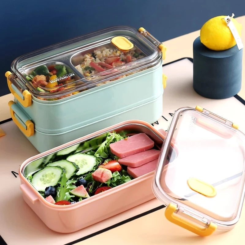 Thermal Insulated Lunch Box With Multiple Compartments