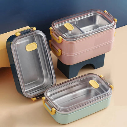 Thermal Insulated Lunch Box With Multiple Compartments
