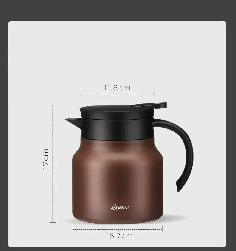 Thermal Tea Pot with Strainer - 800ml Stainless Steel