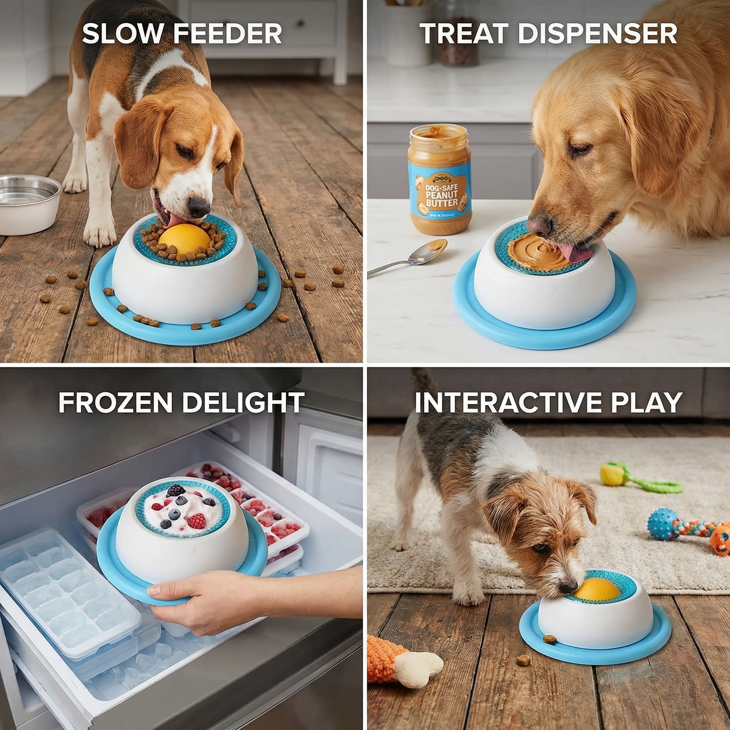 Fun Slow Feeder Dog Toy Interactive Treat Mat