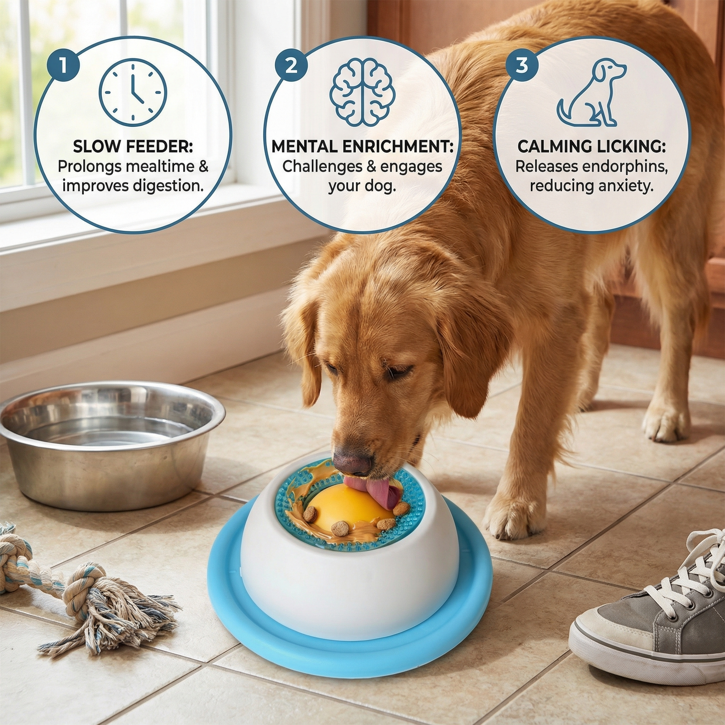 Fun Slow Feeder Dog Toy Interactive Treat Mat