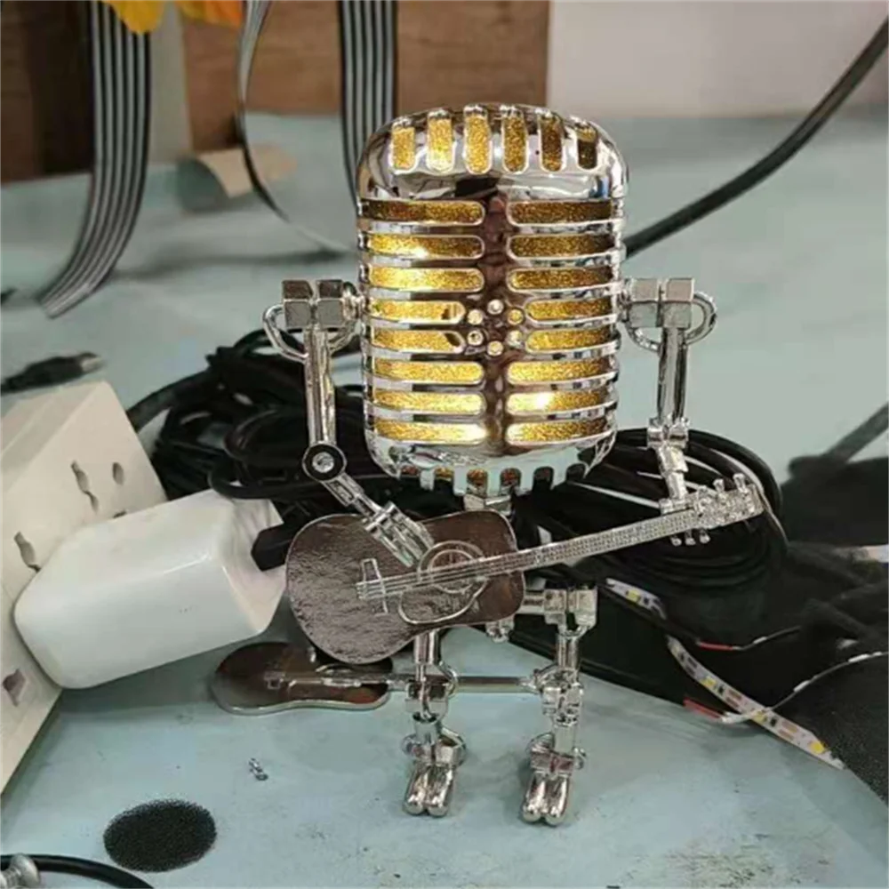Adjustable Musical Desk Lamp with Guitar Pattern