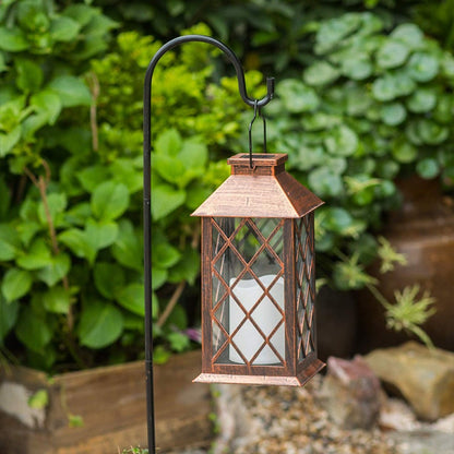 Classic Outdoor Solar Powered Bronze Lantern Lamp