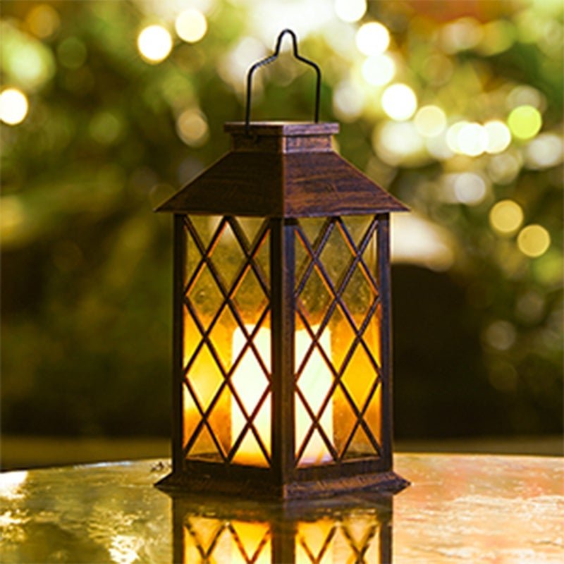 Classic Outdoor Solar Powered Bronze Lantern Lamp - Cofik