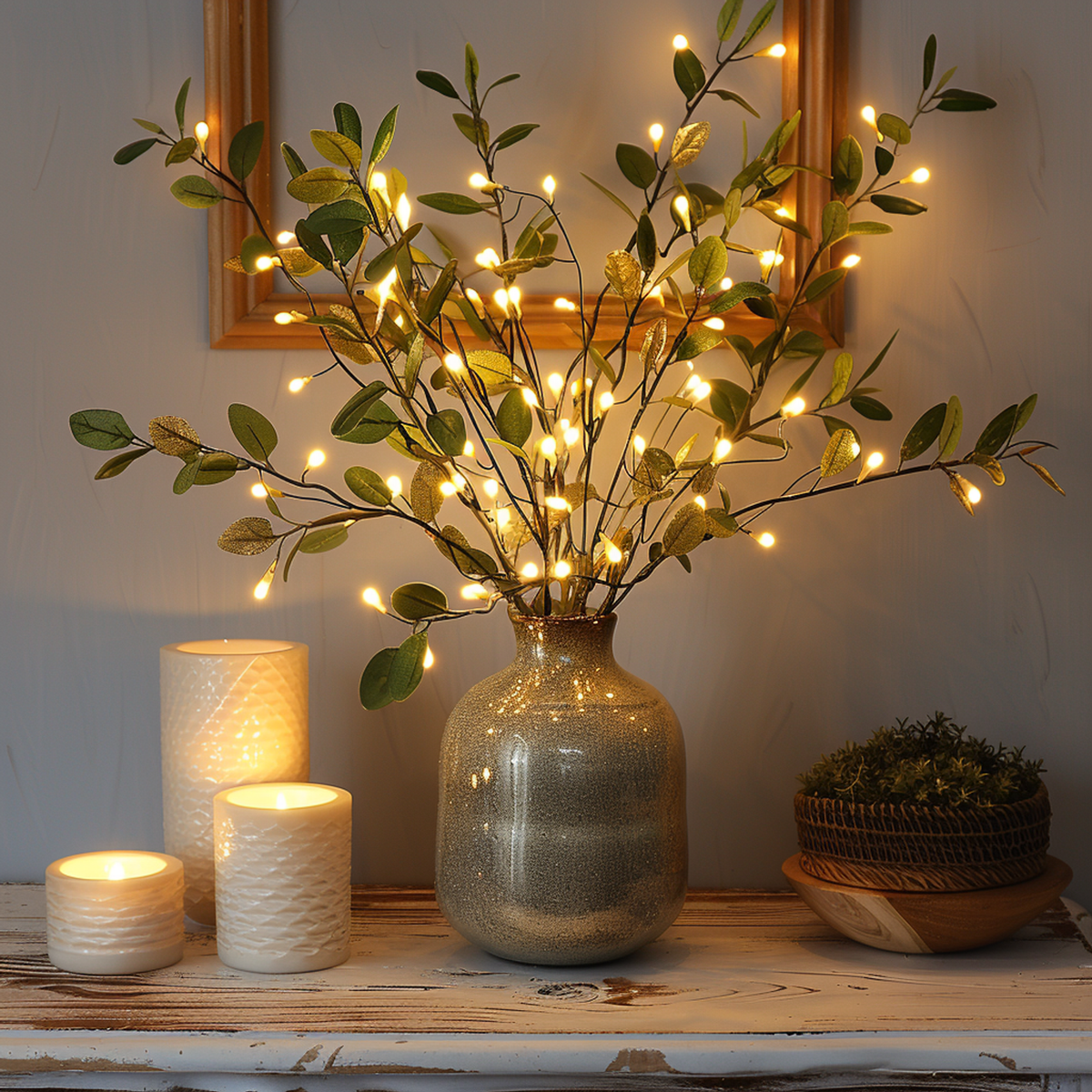Soft Green Fairy String Lights 70cm Warm Ambiance
