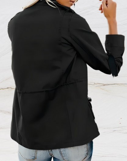 Jacket with Zipper and Pockets for Women