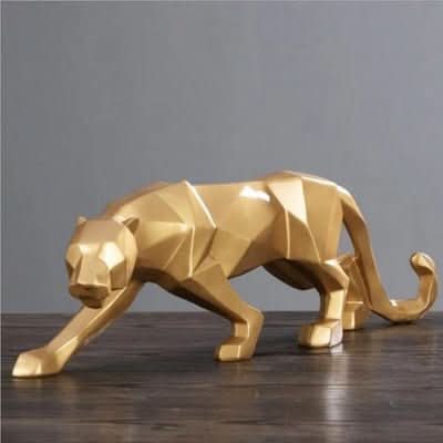 Stylish Resin Jaguar Statue for Living Room Decor