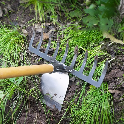Pro Garden 2-in-1 Rake Hoe Tool