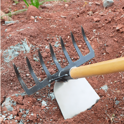 Pro Garden 2-in-1 Rake Hoe Tool