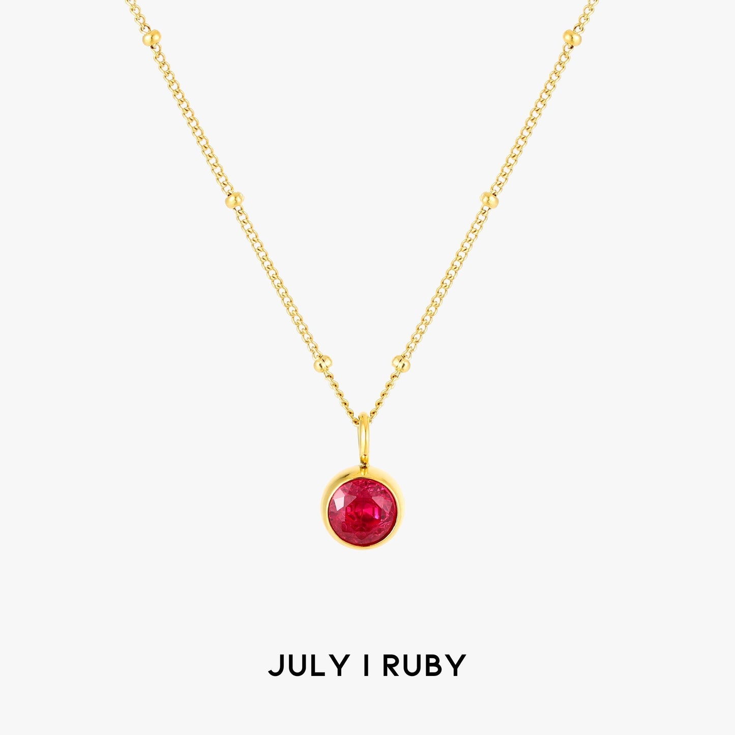 Gemstone Personalized Chain Necklace