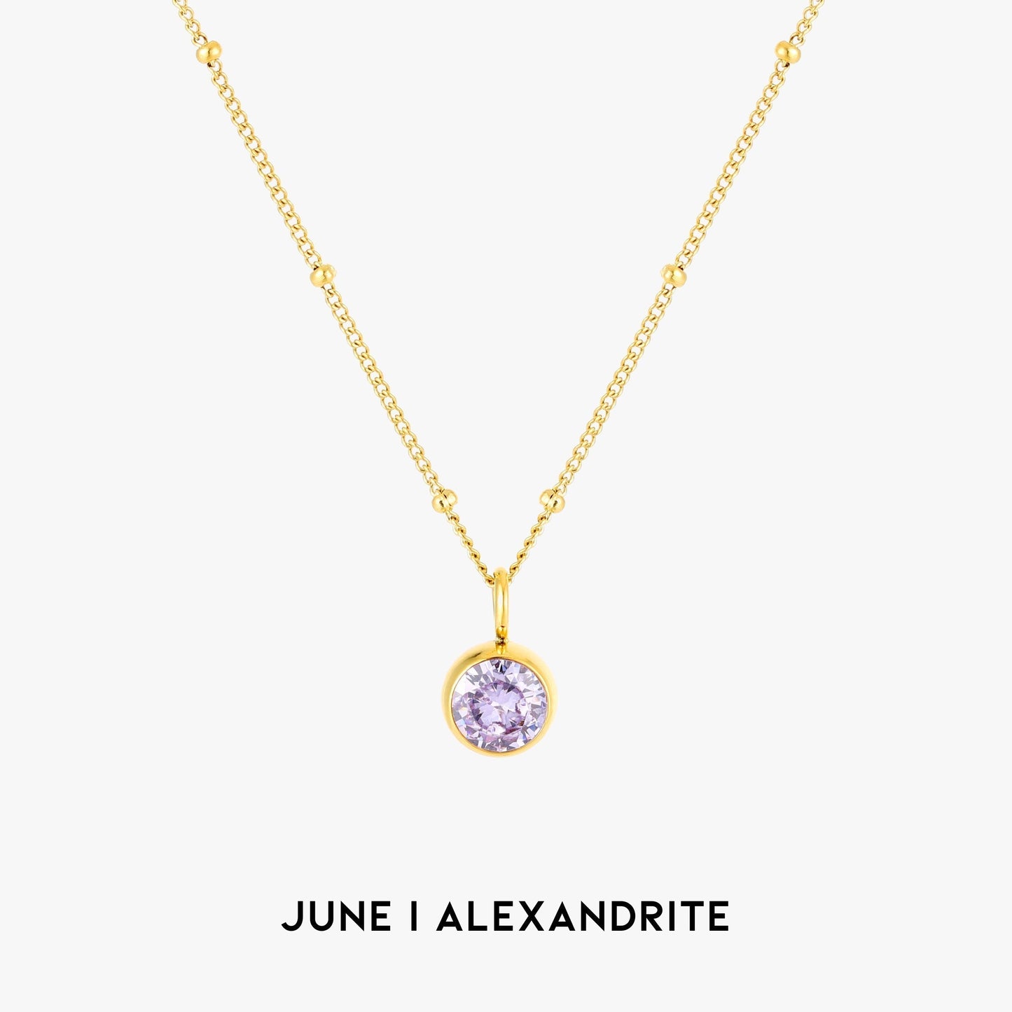 Gemstone Personalized Chain Necklace