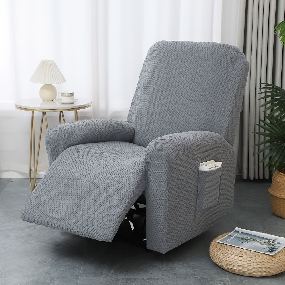 Juno Fitted Recliner Chair Cover Soft Pocket