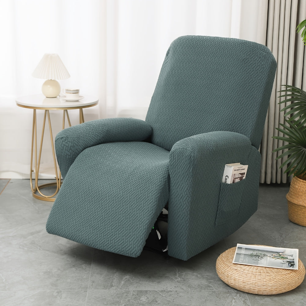 Juno Fitted Recliner Chair Cover Soft Pocket
