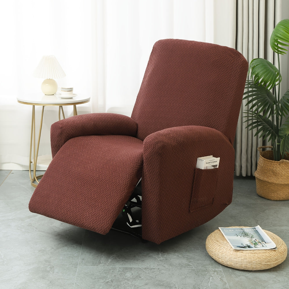 Juno Fitted Recliner Chair Cover Soft Pocket